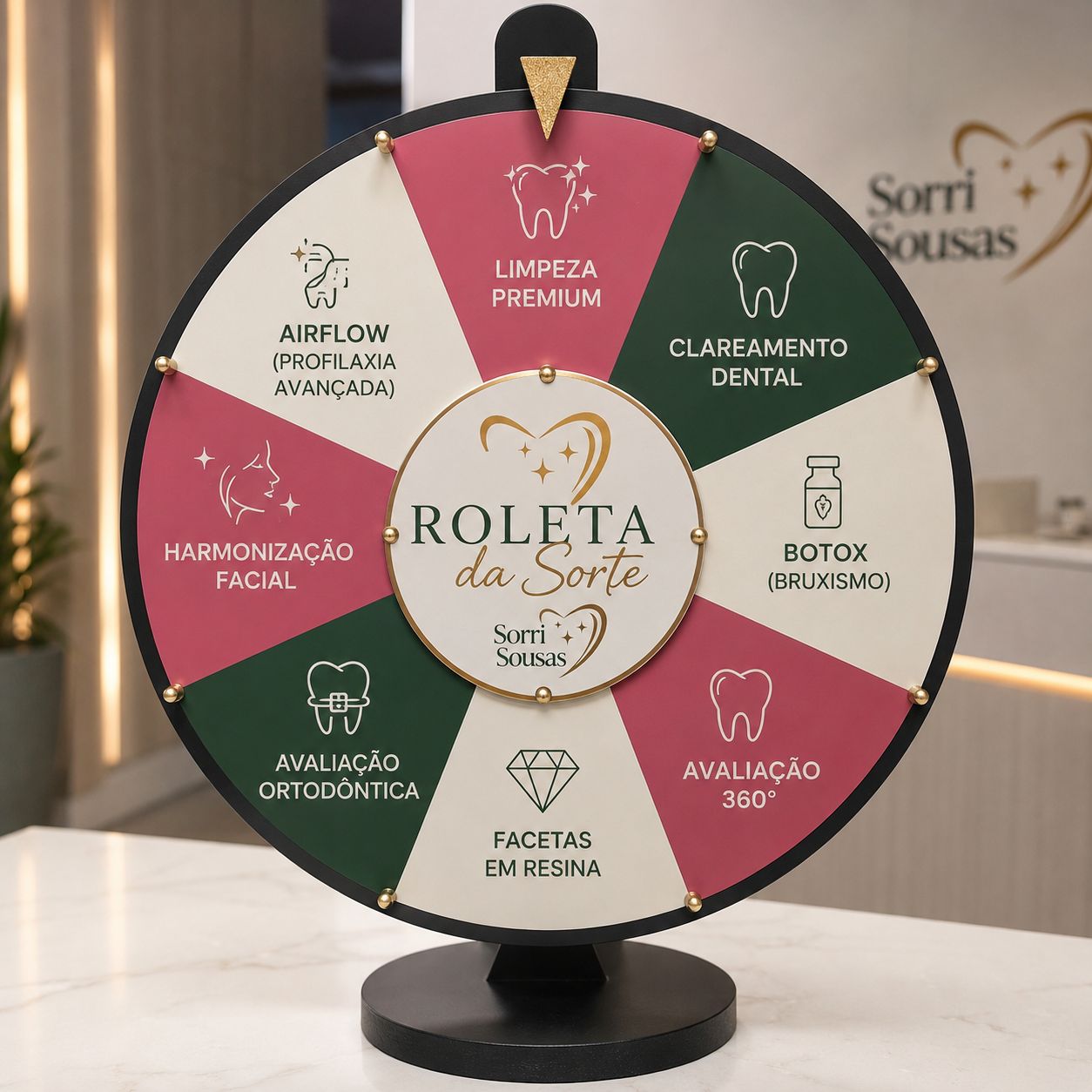 Roleta da Sorte da campanha de aniversário Sorri Sousas